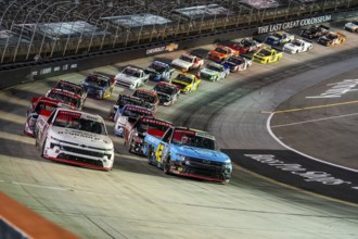 NASCAR Craftsman Truck Series Driver Carson Hocevar (42) races for position for the UHOH 200
