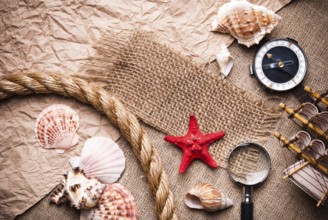Sea adventures background with copy space