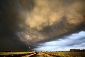 Storm Clouds Canada rural countryside Prairie Scene Sunset