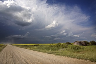 Storm Clouds Canada rural countryside Prairie Scene