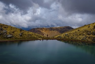 Emerald Lakes at Tongariro National Park in New Zealand