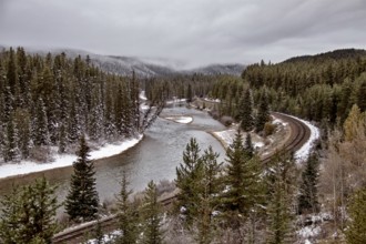 Rocky Mountains Winter Fall Morants Curve