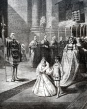 Children wedding in 1307, Corbeil, Joan II, Countess of Burgundy and Philip of Poitiers