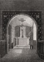 The Chapelle expiatoire, Paris, antique steel engraved print, 1831