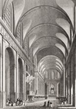 The Church of Saint-Roch, Paris, antique steel engraved print, 1831