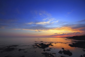 Beautiful sea landscape after sunset