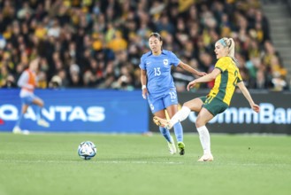 MELBOURNE, AUSTRALIA, JULY 14 : Ellie Carpenter of Australia as Australia plays France in the World