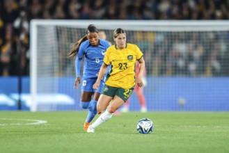 MELBOURNE, AUSTRALIA, JULY 14 : Kyra Cooney-Cross of Australia as Australia plays France in the