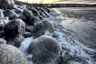 Buffalo Pound Lake Saskatchewan Canada ice design