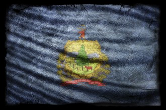 Vermont Flag, Grunge Texture Background