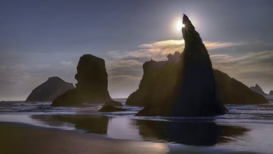 USA, Bandon, Oregon, Facerock Beach, Pacific Ocean, Bandon, Oregon, USA, North America