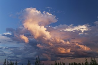 Nature, sky with thunderstorm clouds at sunset, Province of Quebec, Canada, North America