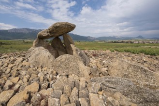 Megalithic Dolmen Chabola de la Hechicera, in La Guardia, Basque Country, Spain, Europe