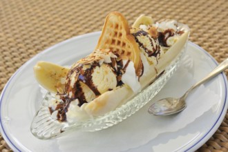 Banana split sundae.banana split sundae