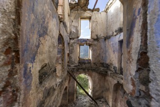 Lost place, abandoned houses and ruins in the ghost village, Gairo Vecchio, Gairo, Ogliastra,