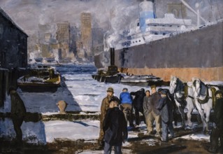 George Bellows, Men of the Docks, 1912, oil on canvas, National Gallery, London, England, Great
