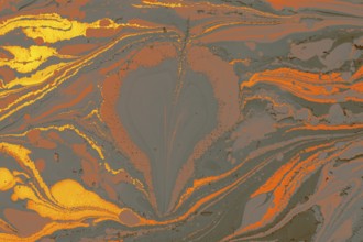 Beautiful abstract art of Ebru marbling painting techniques on water with paints