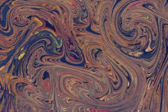 Traditional Ottoman Turkish abstract marbling art patterns as background