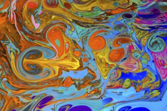 Traditional Ottoman Turkish abstract marbling art patterns as background