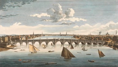 Westminster Bridge, London, England, ca 1745