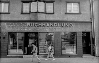 Germany, Werder, 29 March 1991, empty bookshop in Werder, Europe