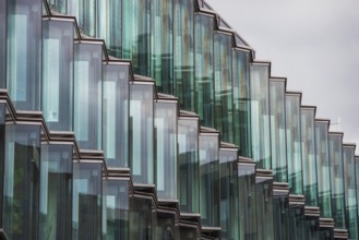 Glass façade of a modern building