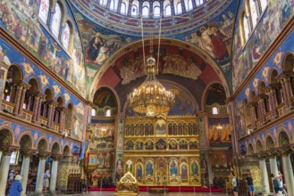 Interior of Holy Trinity Cathedral in Sibiu, Transylvania, Romania, Europe