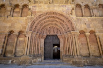 Portada, Iglesia de Santo Domingo, Románico, siglo XII, Soria, Comunidad Autónoma de Castilla,