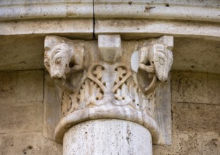 Sant' Antimo, Abbazia, Benedictine abbey, choir, mythical creature