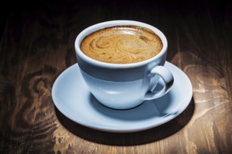 Espresso in white coffee cup