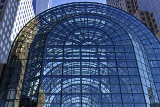 South Manhattan, under a blue sky, Manhattan, New York City, USA, North America, Building with