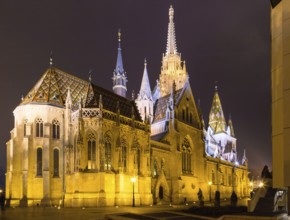 Fisherman's Bastion Hungary Budapest by night
