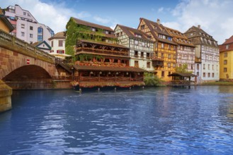 Strasbourg la Petite France in Alsace half timbered houses
