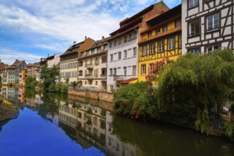 Strasbourg la Petite France in Alsace half timbered houses