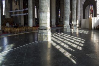 Side nave in Saint-Maurice Church, Lille, France, Europe