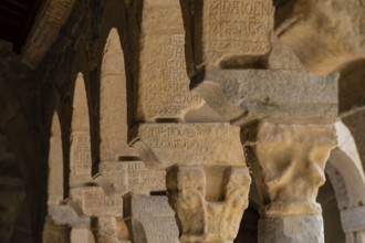 Cloister of the former cathedral of San Vicente, Roda de Isábena, obituaries, Isábena Valley,