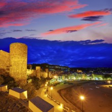 Tossa de Mar sunset in Costa Brava of Catalonia spain