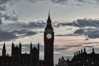 Big Ben Clock Tower London at Thames River England