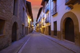 Rubielos de Mora village in Teruel Spain located on Gudar Javalambre Sierra