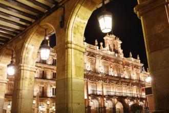 Salamanca Plaza Mayor in Spain along via de la Plata way to Santiago