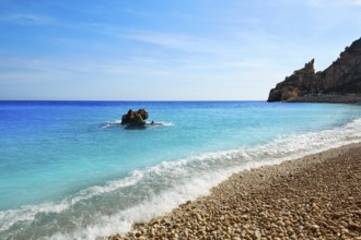 Cala del Moraig beach in Benitatxell of Alicante in Spain