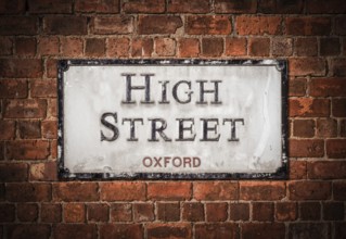 A Sign For Oxford High Street, In England, UK