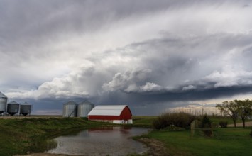 Summer Storms in the Canadian Prairies Dramatic Scenes