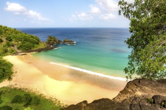 Fernando de Noronha, Brasil. Turquoise water around the Two Brothers rocks, UNESCO World Heritage