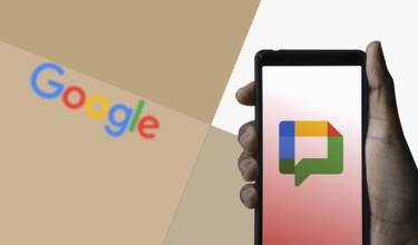 Google Chat Icon Logo on smartphone