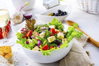 Greek salad with feta cheese a delicious classic