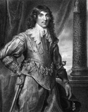 William Hamilton, 2nd Duke of Hamilton (1616-1651) on engraving from 1827. Scottish nobleman.