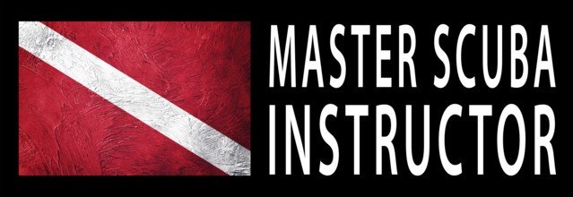 Master Scuba Instructor, Diver Down Flag, Scuba flag, Scuba Diving