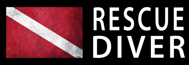 Rescue Diver, Diver Down Flag, Scuba flag, Scuba Diving