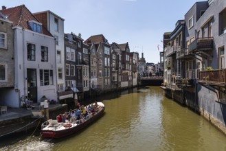 Dordrecht, Netherlands, May 8, 2022: Scenic view of the old town of Dordrecht in Western